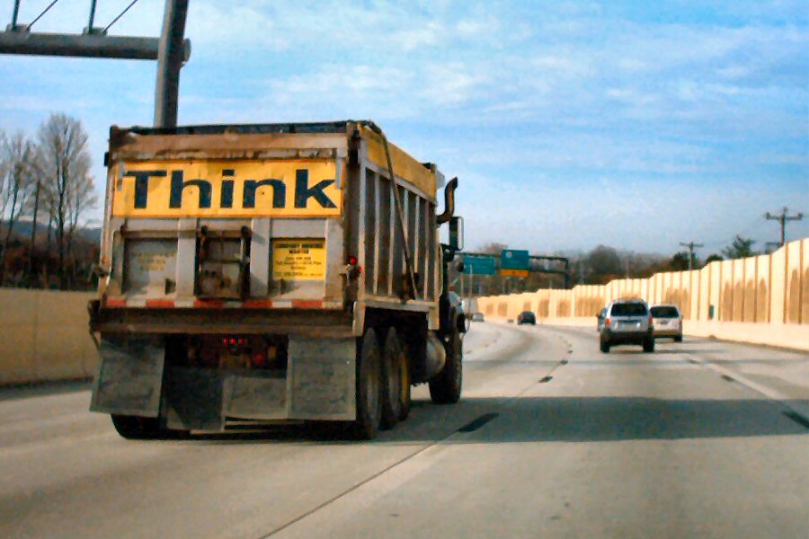 Following Dump Truck Too Closely `Think`
